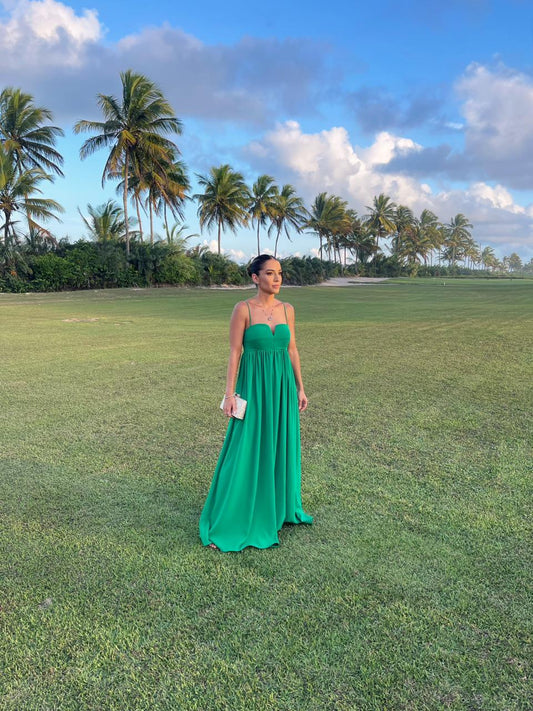 VESTIDO CREPE SAIA AMPLA