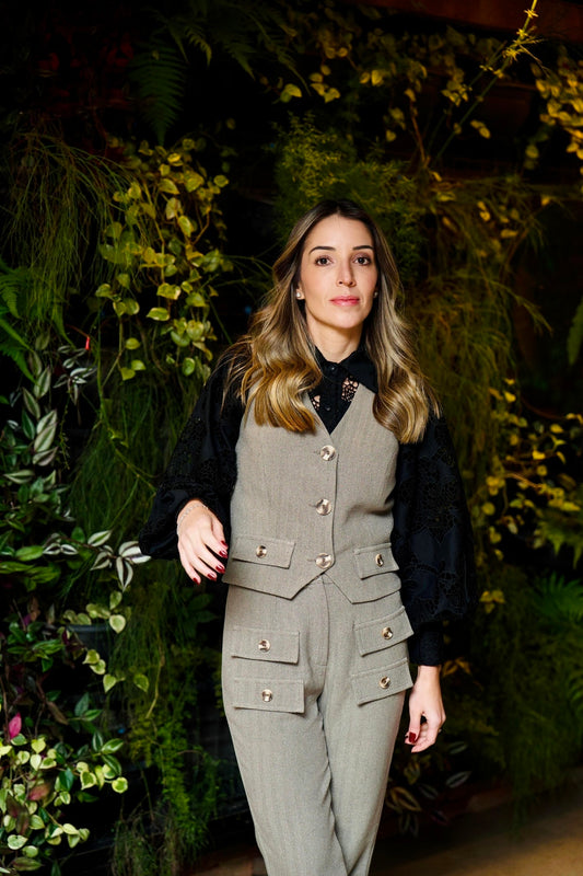 Conjunto Colete e Calça Alfaiataria