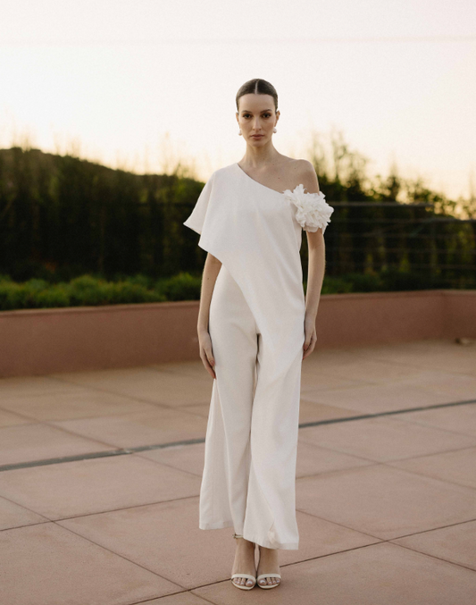 MACACÃO CREPE UM OMBRO SÓ