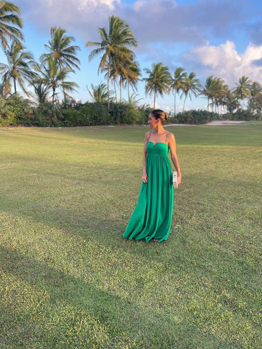 VESTIDO CREPE SAIA AMPLA