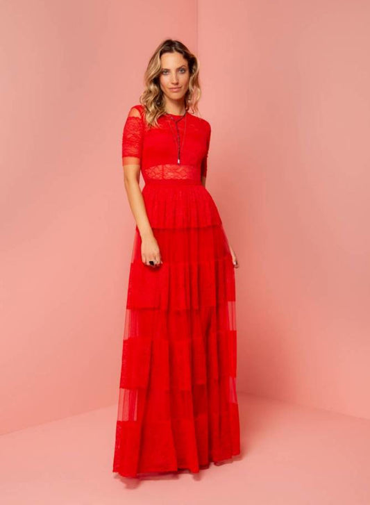 VESTIDO TULE RENDADO