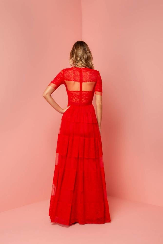 VESTIDO TULE RENDADO