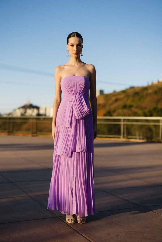 VESTIDO PLISSADO GEORGETTE