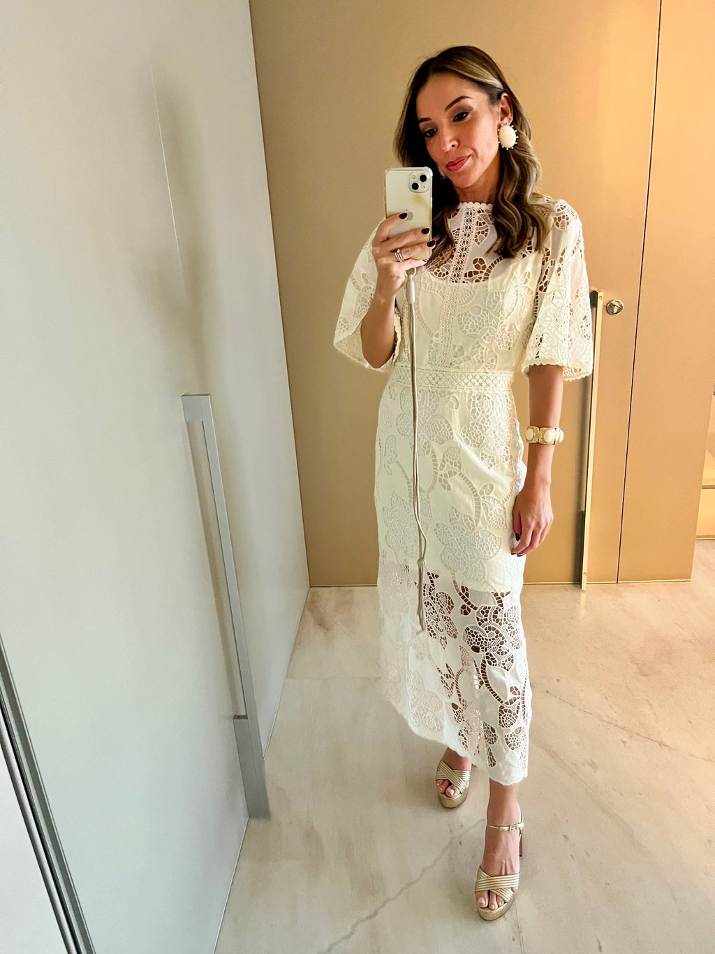 Vestido Bordado Richelieu