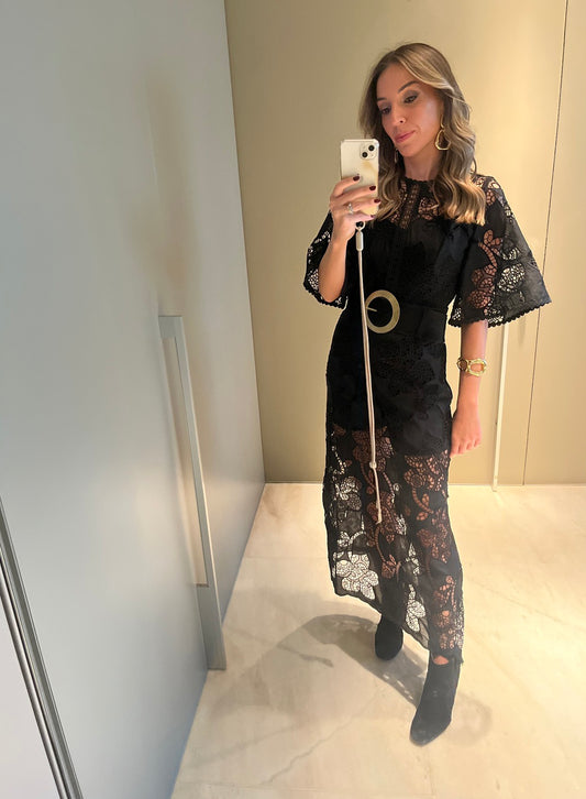 Vestido Bordado Richelieu