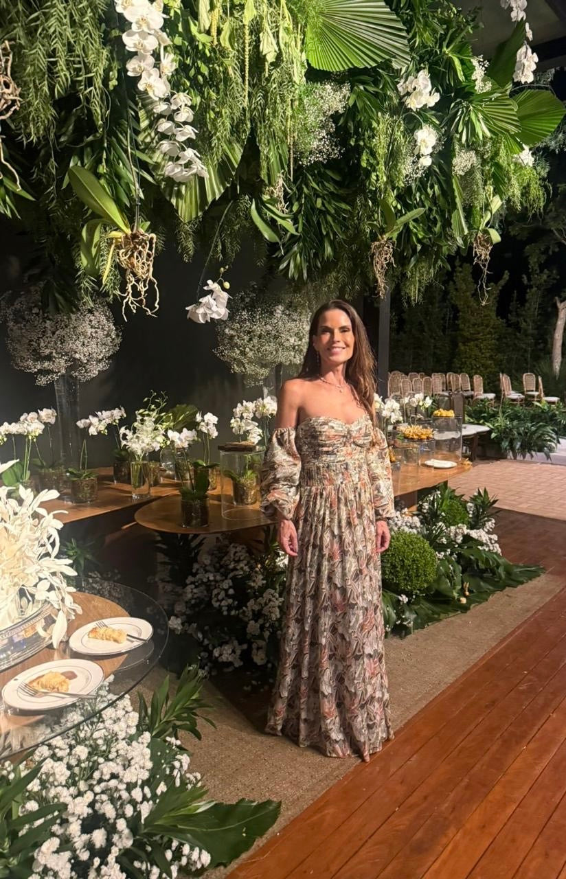 Vestido Longo Chiffon Paetê