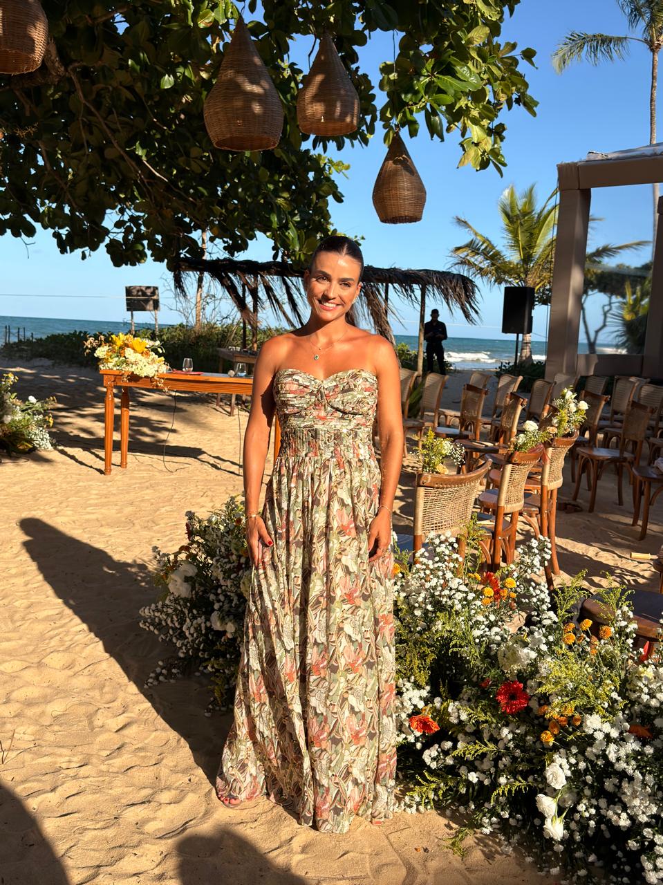 Vestido Longo Chiffon Paetê