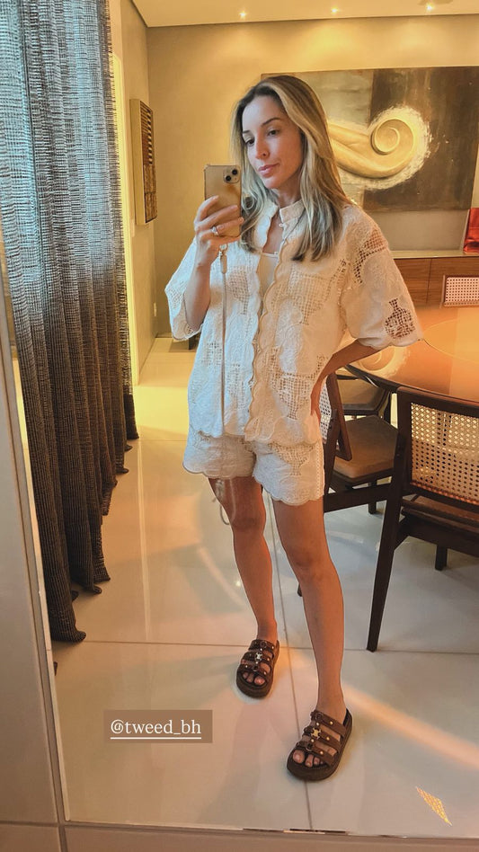 Conjunto Renda Algodão