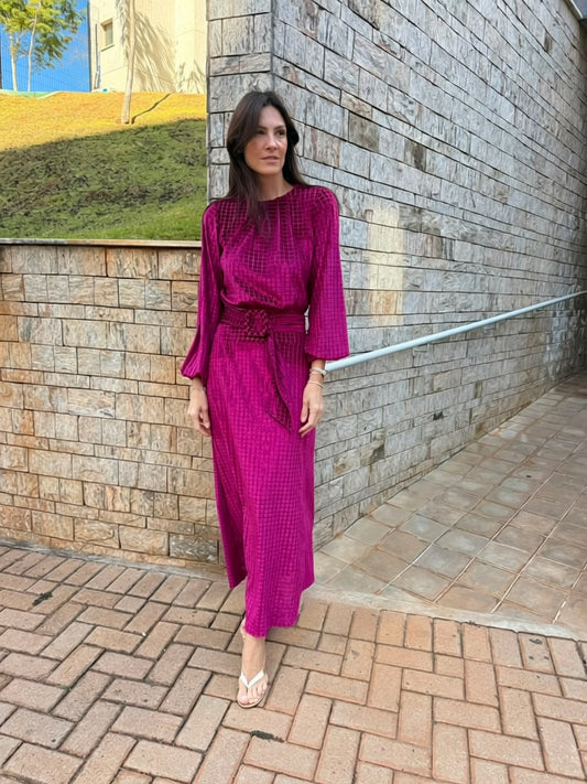 Conjunto veludo jacquard stripes lurex