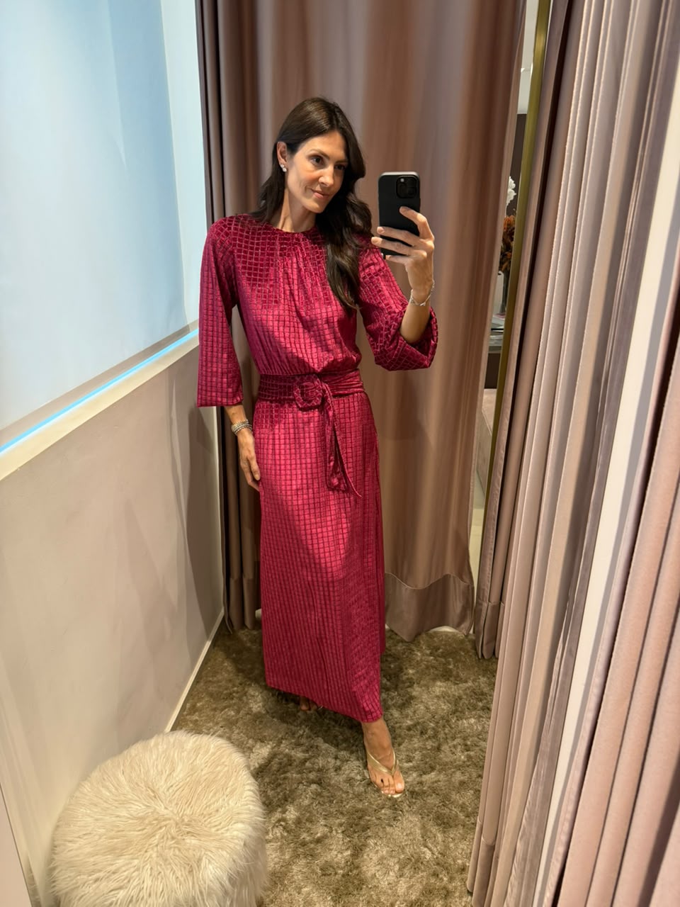 Conjunto veludo jacquard stripes lurex