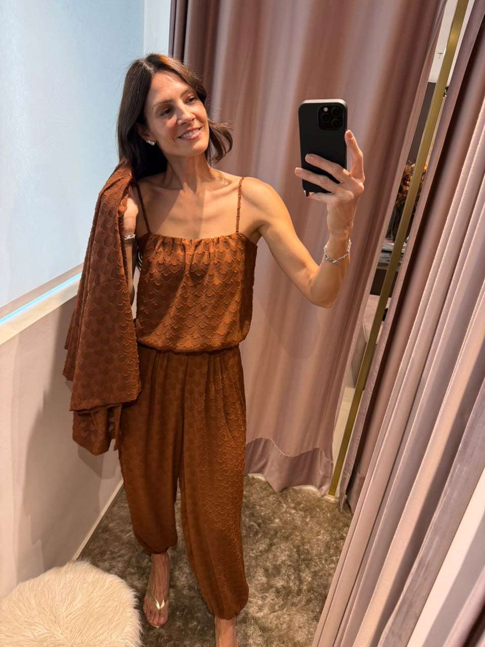 Conjunto em chiffon bordado