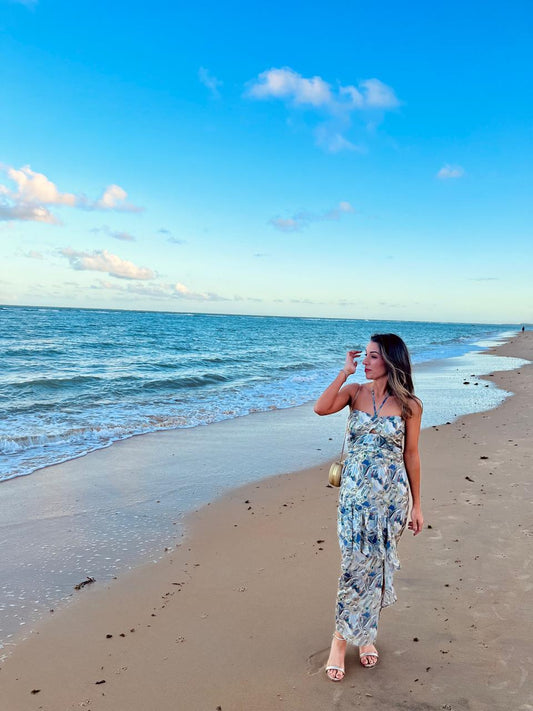 Vestido Midi em Chiffon