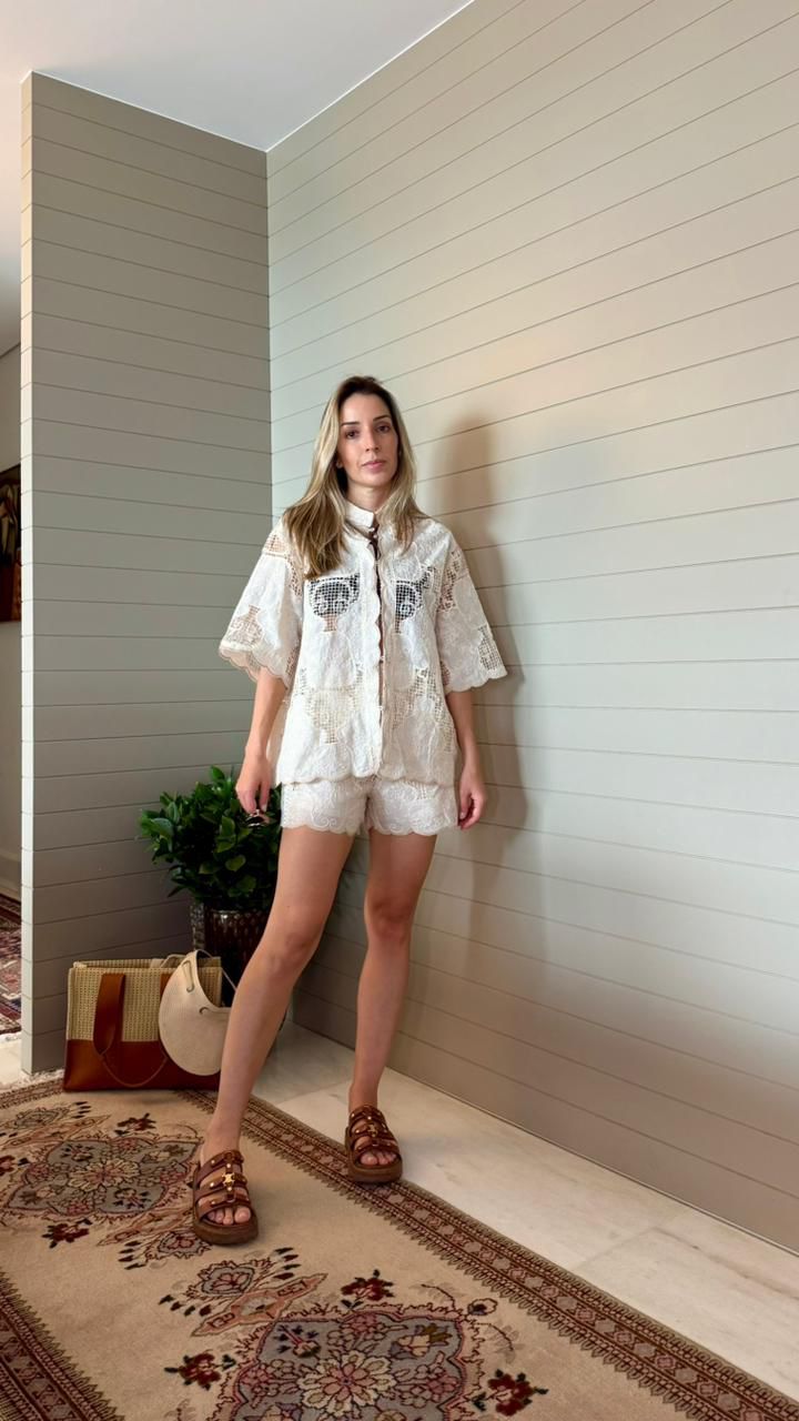 Conjunto Renda Algodão