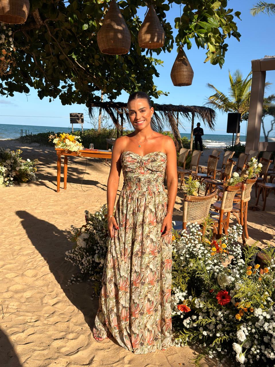 Vestido Longo Chiffon Paetê