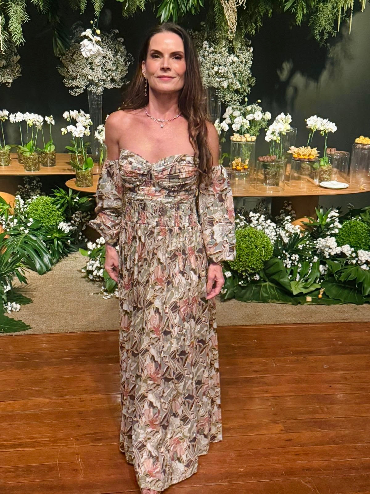 Vestido Longo Chiffon Paetê